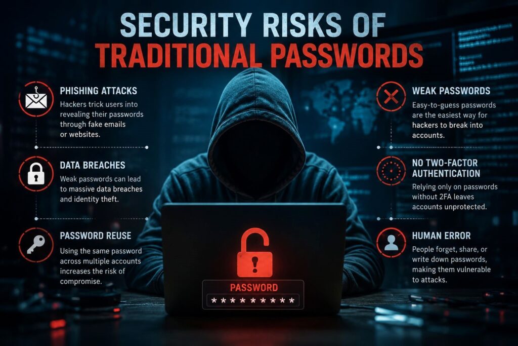 Security Risks of Traditional Passwords and Cyber Threats