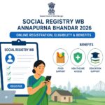 Social Registry WB Annapurna Bhandar 2026 online registration eligibility and benefits infographic